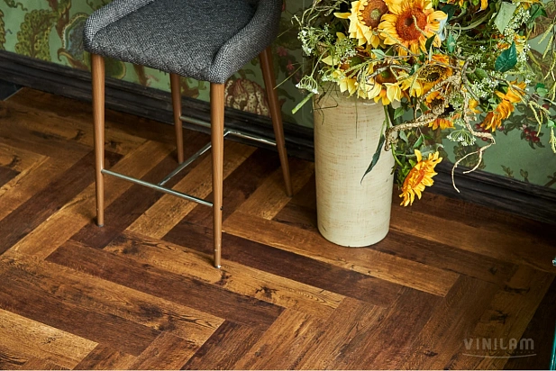 Плитка Vinilam Herringbone GD11155 Паркет Парижский