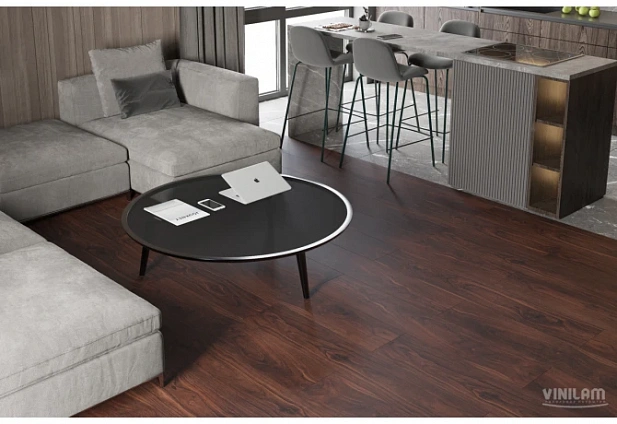 Плитка Vinilam Vinilpol Click 8877-EIR Орех американский