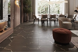 Плитка Vinilam Allure Stone Glue 88911 Эбонитовый Мрамор