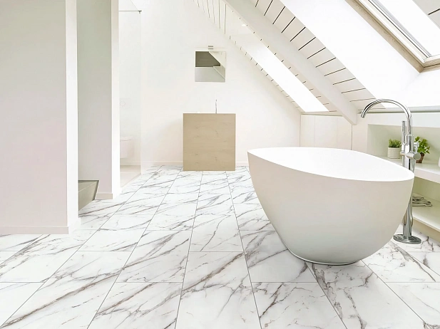 Плитка ПВХ CronaFloor Stone S LVT 010 Терра Бьянко